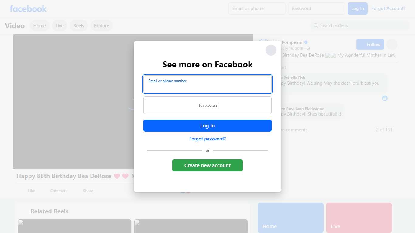 Happy 88th Birthday Bea DeRose ♥️♥️ My wonderful Mother In Law. Bob Pompeani Facebook